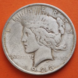 ESTADOS UNIDOS 1 DOLAR 1923 PEACE PAZ KM.150 MONEDA DE PLATA MUY CIRCULADA USA Silver Dollar $1 Coin R/4