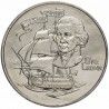 GIBRALTAR 1 CORONA 1980 BUSTO y BARCO DEL ALMIRANTE NELSON KM.12 MONEDA DE NICKEL SC @ESTUCHE OFICIAL@ 1 Crown coin