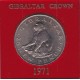 GIBRALTAR 25 PENIQUES 1971 MONO DEL PEÑON KM.5 MONEDA DE NICKEL SC @ESTUCHE@ 25 Pence BARBARY APE
