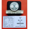 1 ONZA x ESPAÑA 30 ECUS 1995 ARAGON moneda 1 REAL JUAN II 1471 PLATA ESTUCHE 30 Ecu 1995 TERUEL HUESCA ZARAGOZA