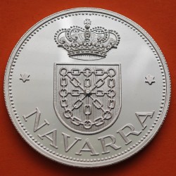 1 ONZA x ESPAÑA 30 ECUS 1996 NAVARRA ANTIGUA MONEDA 50 REALES 1652 REY FELIPE PLATA PROOF ESTUCHE 30 Ecu 1996