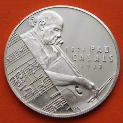 CATALUÑA 25 ECU 1993 MÚSICO PAU CASALS KM.X.M.12 MEDALLA / MONEDA DE PLATA PURA PROOF ESTUCHE