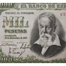 ESPAÑA 1000 PESETAS 1951 JOAQUIN SOROLLA y LA FIESTA DEL NARANCO Serie C 5701844 Pick 143 @RARO@ BILLETE MBC+ Spain