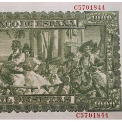 ESPAÑA 1000 PESETAS 1951 JOAQUIN SOROLLA y LA FIESTA DEL NARANCO Serie C 5701844 Pick 143 @RARO@ BILLETE MBC+ Spain