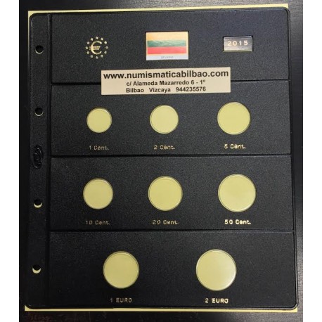 HOJA PARDO PARA GUARDAR 8 MONEDAS EURO 1 Serie / Tira / País PAIS CROACIA, CHIPRE, MALTA, LETONIA... (1999 / 2023) Modelo 171000