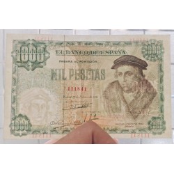 ESPAÑA 1000 PESETAS 1946 LUIS VIVES Sin Serie 111841 Pick 133 BILLETE @RARO@ Spain banknote