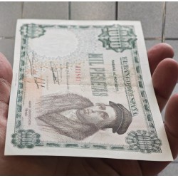 ESPAÑA 1000 PESETAS 1946 LUIS VIVES Sin Serie 111841 Pick 133 BILLETE @RARO@ Spain banknote