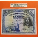 ESPAÑA 1000 PESETAS 1928 REY FERNANDO III Sin serie 0198652 Pick 78 BILLETE MBC + DOBLECES Spain banknote