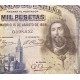 ESPAÑA 1000 PESETAS 1928 REY FERNANDO III Sin serie 0198652 Pick 78 BILLETE MBC + DOBLECES Spain banknote