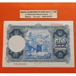 ESPAÑA 500 PESETAS 1954 PINTOR IGNACIO ZULOAGA Serie U 8368570 Pick 154 BILLETE MBC + DOBLEZ Spain banknote