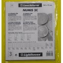 NUMIS 3C --- HOJA PARA BILLETES de 3 ESPACIOS 165mm x 70mm BILLETES, POSTALES... para ALBUM PARDO PEQUEÑO