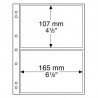 LEUCHTTURM 10 HOJAS DE PLASTICO NUMIS 2C de 2 ESPACIOS 165mm x 107mm BILLETES, POSTALES... para ALBUM PARDO PEQUEÑO