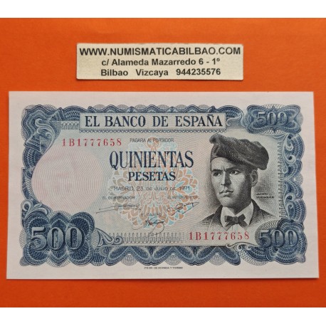 ESPAÑA 500 PESETAS 1971 JACINTO VERDAGUER Serie 1B Pick 153 SC + IMPERFECCIONES Spain UNC banknote