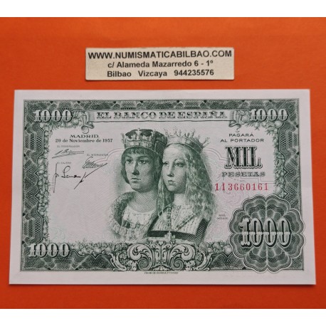 ESPAÑA 1000 PESETAS 1957 REYES CATOLICOS Serie 1I 3660161 Pick 149 BILLETE EBC- Spain banknote