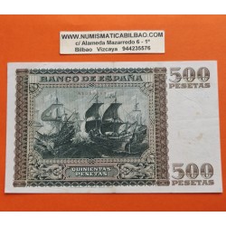 ESPAÑA 500 PESETAS 1940 DON JUAN DE AUSTRIA y BARCO Serie A 3059189 Pick 119 @BILLETE RARO@ Spain banknote