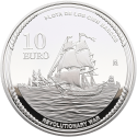 . @17/MARZO Envío@ ESPAÑA 10 EUROS 2026 ALMIRANTE JOSE SOLANO y BOTE Revolutionary War MONEDA DE PLATA FNMT