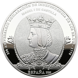 . @17/MARZO Envío@ ESPAÑA 10 EUROS 2026 ISABEL I DE CASTILLA Revolutionary War MONEDA DE PLATA FNMT