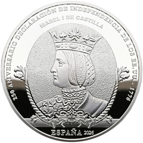 . @17/MARZO Envío@ ESPAÑA 10 EUROS 2026 ISABEL I DE CASTILLA Revolutionary War MONEDA DE PLATA FNMT