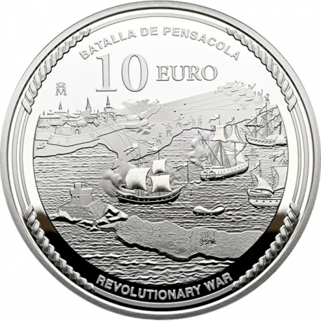 . @17/MARZO Envío@ ESPAÑA 10 EUROS 2026 BERNARDO DE GALVEZ Revolutionary War MONEDA DE PLATA FNMT