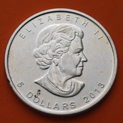 . @VER FOTOS - IMPERFECCIONES@ CANADA 5 DOLARES 2013 WILDLIFE ANTILOPE MONEDA DE PLATA PURA 9999 $5 silver ONZA OZ cápsula