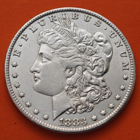@ESCASA@ ESTADOS UNIDOS 1 DOLAR 1883 O MORGAN KM.110 MONEDA DE PLATA EBC- USA $1 Dollar silver coin