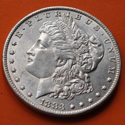 @ESCASA@ ESTADOS UNIDOS 1 DOLAR 1883 O MORGAN KM.110 MONEDA DE PLATA EBC- USA $1 Dollar silver coin