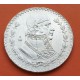 MEXICO 1 PESO 1966 BUSTO DE JOSE MORELOS KM.459 MONEDA DE PLATA BAJA solo 10% MBC+ Mejico R/1