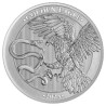 . 1 aaaaaaaacoin MALTA 5 EUROS 2025 GOLDEN EAGLE y CRUZ MEDIEVAL 2ª MONEDA DE PLATA ONZA Oz CÁPSULA