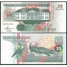 SURINAME 25 GULDEN 1991 PAJAROS y NADADOR A MARIPOSA Pick 138A BILLETE SC Surinam UNC BANKNOTE