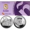 ESPAÑA 5 EUROS 2011 Ciudad de LEÓN nº 32 COLEGIATA DE SAN ISIDORO MONEDA DE PLATA ESTUCHE FNMT y CÁPSULA