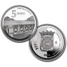 ESPAÑA 5 EUROS 2011 Ciudad de DONOSTIA SAN SEBASTIAN - PLAYA DE LA CONCHA MONEDA DE PLATA SI ESTUCHE FNMT