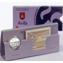 ESPAÑA 5 EUROS 2010 Ciudad de AVILA nº 5 MURALLA DE AVILA MONEDA DE PLATA ESTUCHE FNMT y CÁPSULA