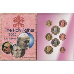 @OFERTA@ VATICANO MONEDAS EURO PRUEBA 2004 THE HOLY FATHER Edition ESSAI PROBE PATTERN 8 coins Vatican City NO OFICIALES