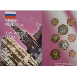 @OFERTA@ RUSIA MONEDAS EURO PRUEBA 2004 ESSAI PROBE PATTERN 8 coins Russia Russian Federation NO OFICIALES