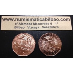 AUSTRIA 5 EUROS 2014 NAVIDAD y AÑO NUEVO MONEDA DE COBRE SC Österreich euro coin NEUJAHR