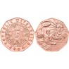 AUSTRIA 5 EUROS 2014 NAVIDAD y AÑO NUEVO MONEDA DE COBRE SC Österreich euro coin NEUJAHR