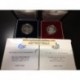 SAN MARINO 5 EUROS 2005 + 10 EUROS 2005 OLIMPIADA DE INVIERNO TURIN + MILIZIA SOLDADO x2 MONEDAS PLATA PROOF ESTUCHE