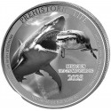 . 1 aaaaaaacoin CONGO 20 FRANCOS 2025 MEGALODON DINOSAURIO 5ª MONEDA DE PLATA ONZA OZ 2ª Prehistoric Life 2026
