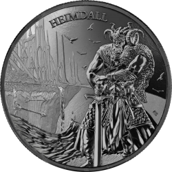 . 1 aaaaaaaaaaacoin @ENVÍO HOY@ ALEMANIA 5 MARK 2025 DIOS HEIMDALL MEDALLA en PLATA NEGRA ONZA OZ Germania Mint