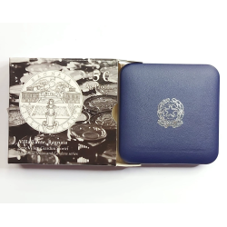 ITALIA 5 EUROS 2009 ANIV. HERCOLANO  Y FIGURA MONEDA DE PLATA SC ESTUCHE