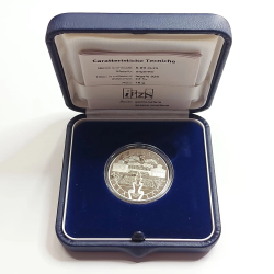 ITALIA 5 EUROS 2009 ANIV. HERCOLANO  Y FIGURA MONEDA DE PLATA SC ESTUCHE