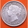 @ESCASA@ CANADA 5 CENTAVOS 1899 QUEEN VICTORIA DEI GRATIA KM.2 MONEDA DE PLATA MBC 5 Cent