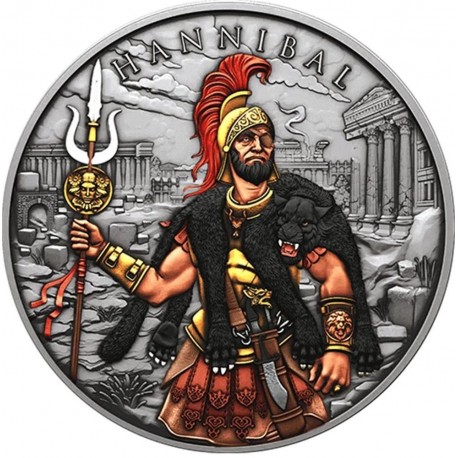 . @500 uds. - 20/MARZO Envío@ ESTADOS UNIDOS 1 ONZA 2025 HANNIBAL MEDALLA DE PLATA PURA silver Oz LEGENDARY WARRIORS