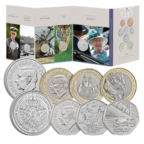 . @20/MARZO Envío@ INGLATERRA 15 monedas KING CHARLES III BRILLIANT UNCIRCULATED ANNUAL COIN SET 2026 United Kingdom