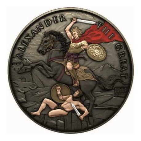 . @500 uds. - 20/MARZO Envío@ ESTADOS UNIDOS 1 ONZA 2026 ALEJANDRO MAGNO MEDALLA DE PLATA PURA silver Oz LEGENDARY WARRIORS