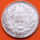 CHILE 5 CENTAVOS 1915 So CONDOR SOBRE RISCO Ceca de Santiago KM.155.2A MONEDA DE PLATA BAJA EBC República de Chile