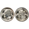 ESTADOS UNIDOS 10 CENTAVOS DIME 1966 SMS (SPECIAL MINT SET) ROOSVELT KM.195.A MONEDA DE NICKEL SC USA 10 cent DE ESTUCHE