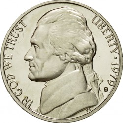 ESTADOS UNIDOS 5 CENTAVOS 1979 S JEFFERSON KM.A192 MONEDA DE NICKEL PROOF Type 1 USA 5 Cent