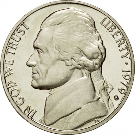 ESTADOS UNIDOS 5 CENTAVOS 1979 S JEFFERSON KM.A192 MONEDA DE NICKEL PROOF Type 1 USA 5 Cent