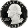 ESTADOS UNIDOS 1/4 DOLAR 1979 S WASHINGTON KM.164 MONEDA DE NICKEL @PROOF TYPE 1 FILLED S@ USA Quarter